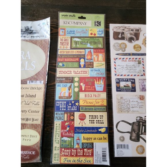 Stickers Lot - Stamping Station - Travel Explore Roap Trip NEW - Retired #15 - Picture 4 of 11